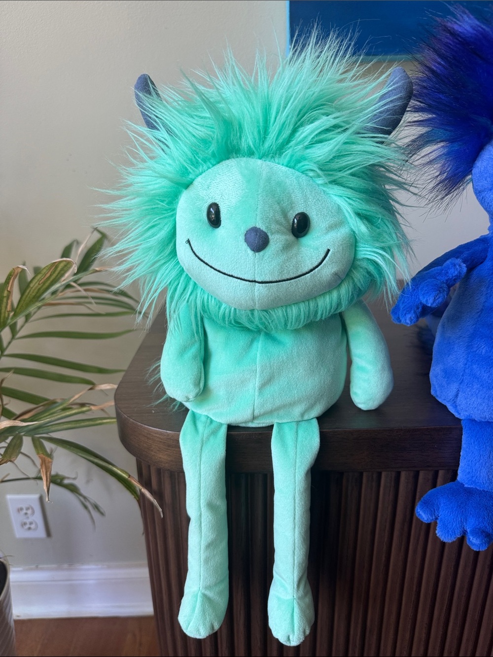 Jellycat Cosmo Monster Plush Mint Green Horned Retired 17"